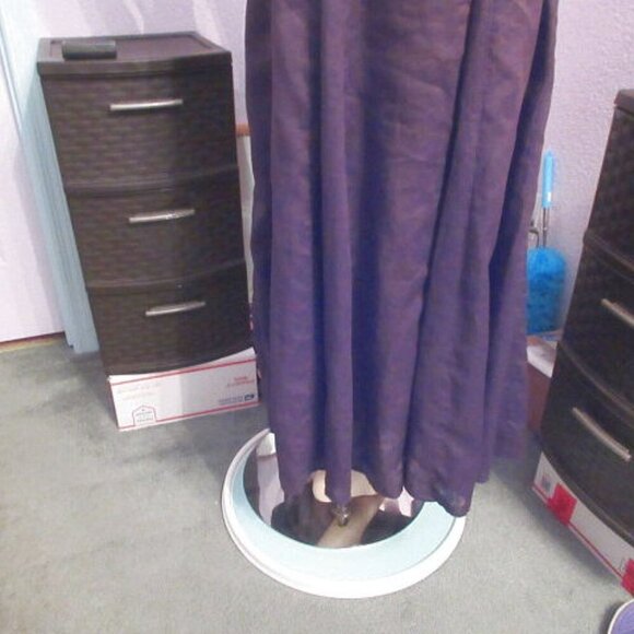 Vtg Ann Taylor Linen Maxi Skirt Size M Pleated Full Pull On Flare Whimsigoth Y2K - Picture 10 of 12